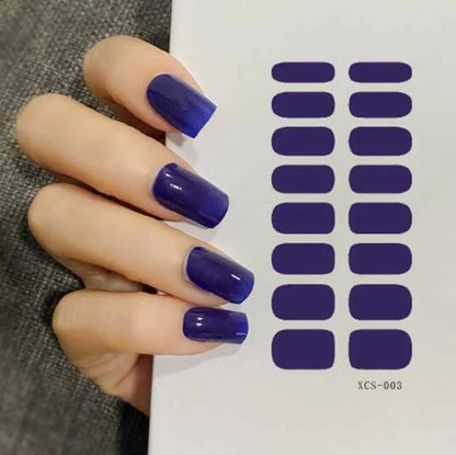 Nail Art Stickers Full Cover Stickers for Manicure Self Adhesive Stickers for Woment Girls Pure Color Nail Sticker Drop Shipping