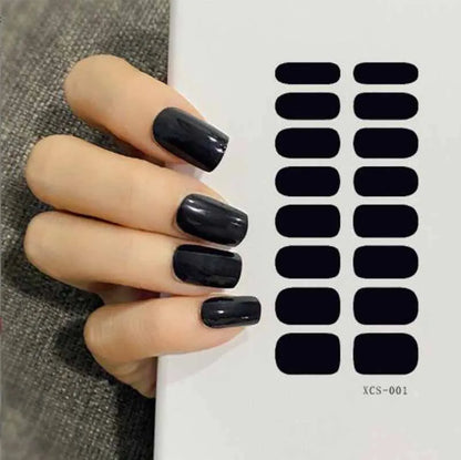 Nail Art Stickers Full Cover Stickers for Manicure Self Adhesive Stickers for Woment Girls Pure Color Nail Sticker Drop Shipping