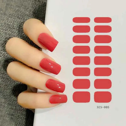 Nail Art Stickers Full Cover Stickers for Manicure Self Adhesive Stickers for Woment Girls Pure Color Nail Sticker Drop Shipping