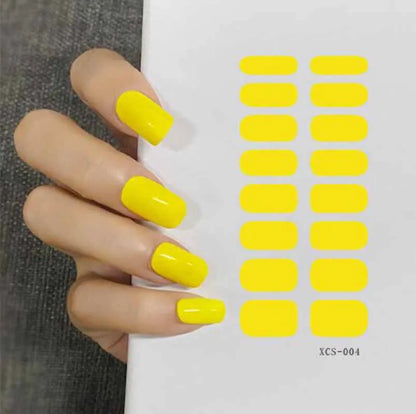 Nail Art Stickers Full Cover Stickers for Manicure Self Adhesive Stickers for Woment Girls Pure Color Nail Sticker Drop Shipping