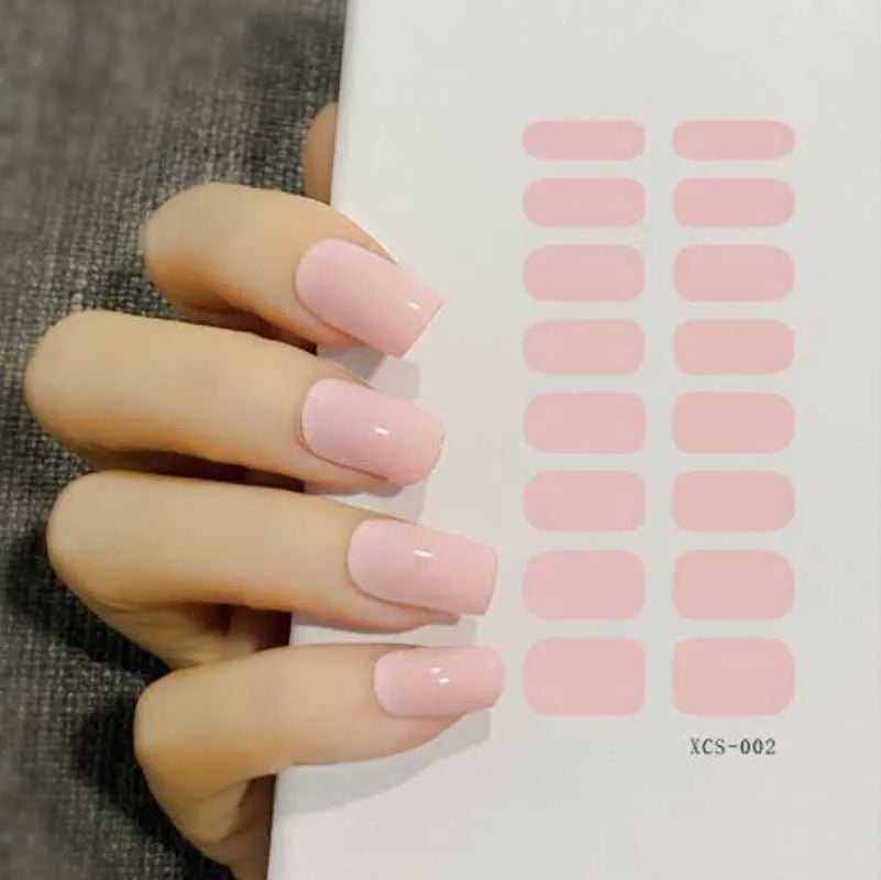 Nail Art Stickers Full Cover Stickers for Manicure Self Adhesive Stickers for Woment Girls Pure Color Nail Sticker Drop Shipping